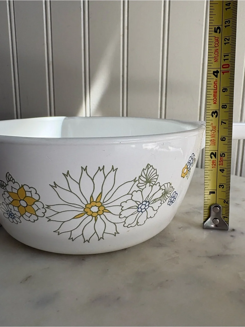 Vintage CorningWare 1.5pt Menuette Saucepan White/Yellow Floral Bouquet RetroVTG